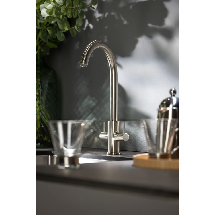 Abode Marido Dual Lever Mixer Tap - Brushed Nickel