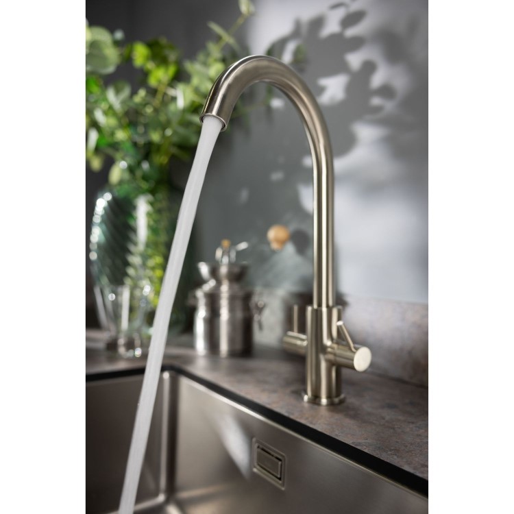 Abode Marido Dual Lever Mixer Tap - Brushed Nickel