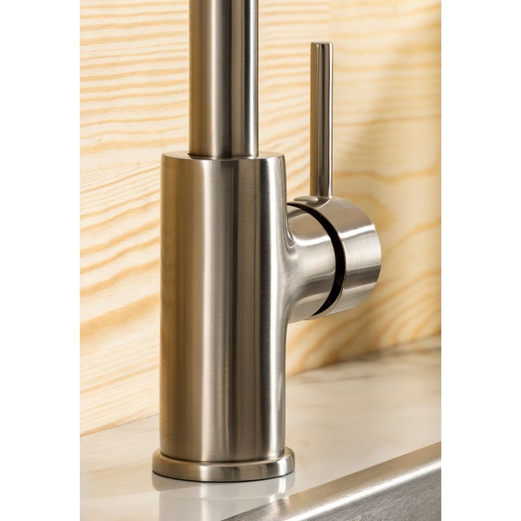 Abode Nico Single Lever Mixer Tap - Brushed Nickel