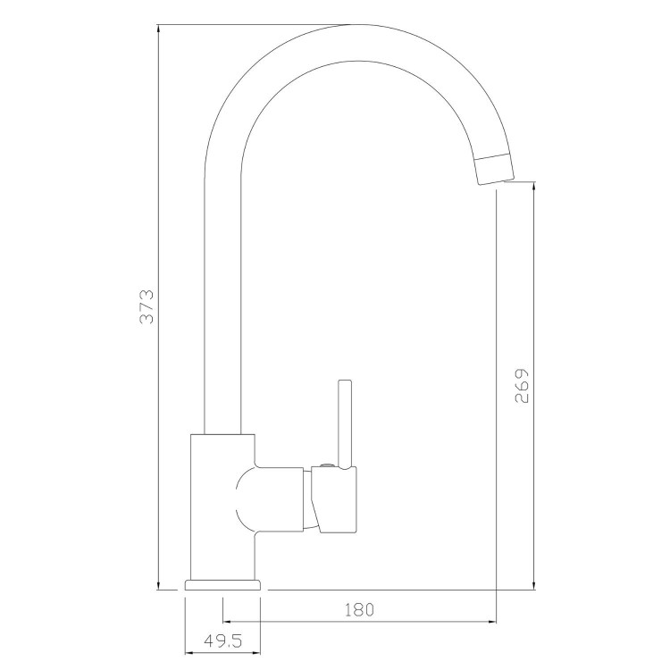 Abode Nico Single Lever Mixer Tap - Brushed Nickel