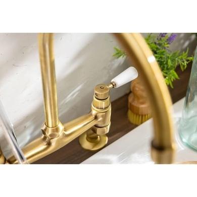 Abode Traditional Bridge Mixer Tap - Antique Brass
