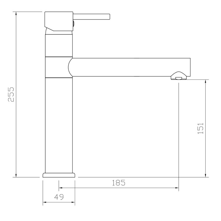 Abode Tower Single Lever Mixer Tap - Chrome