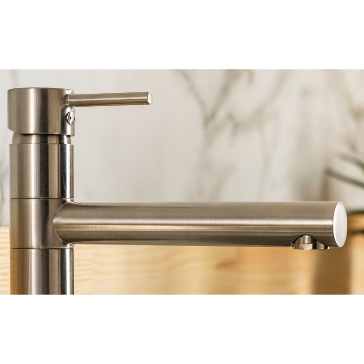 Abode Tower Single Lever Mixer Tap - Brushed Nickel