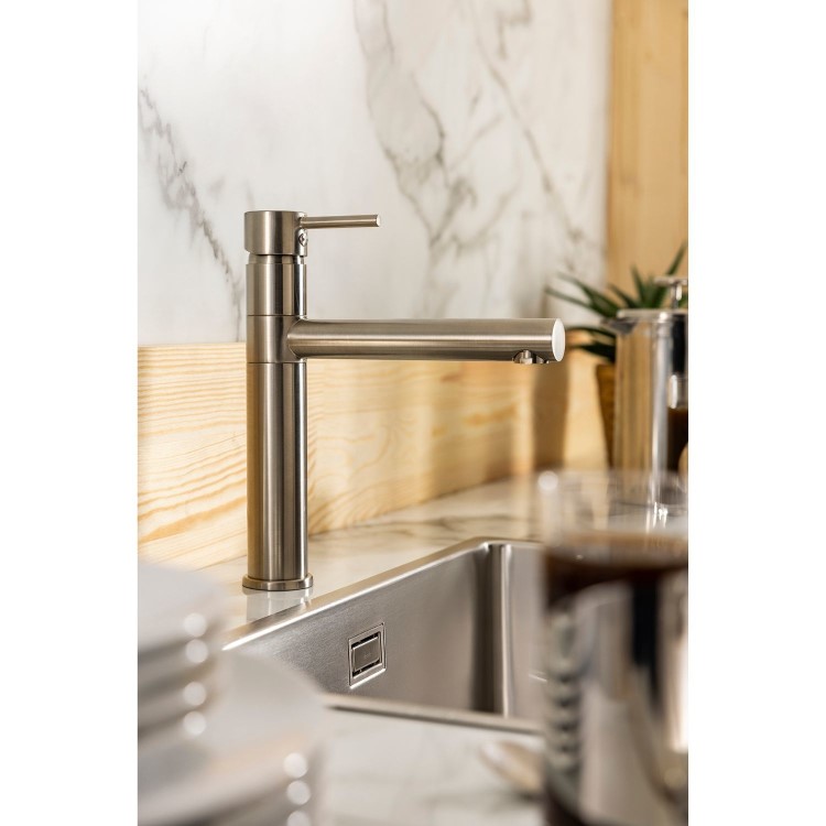 Abode Tower Single Lever Mixer Tap - Brushed Nickel