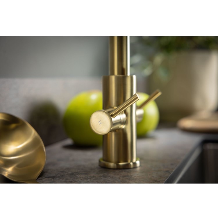 Abode Marido Dual Lever Mixer Tap - Brushed Brass