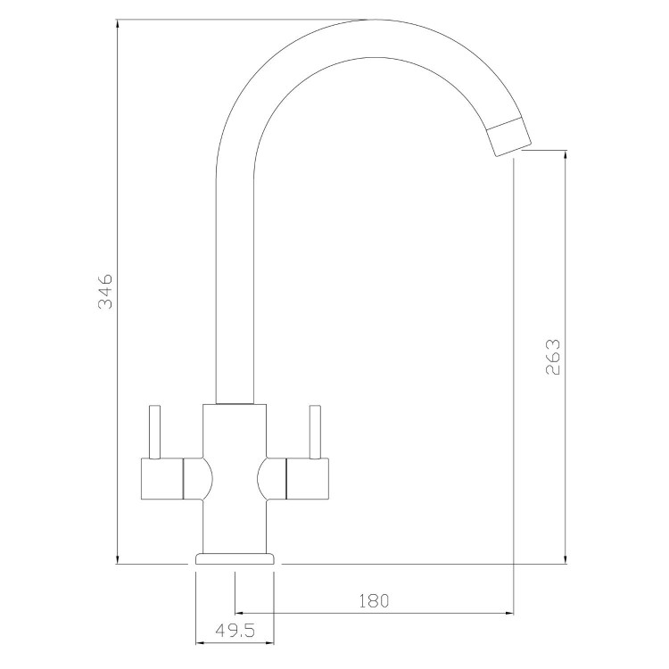 Abode Marido Dual Lever Mixer Tap - Brushed Brass