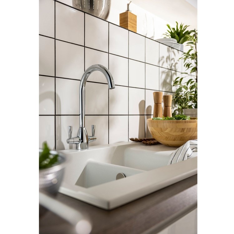 Abode Zermat Dual Lever Mixer Tap - Chrome