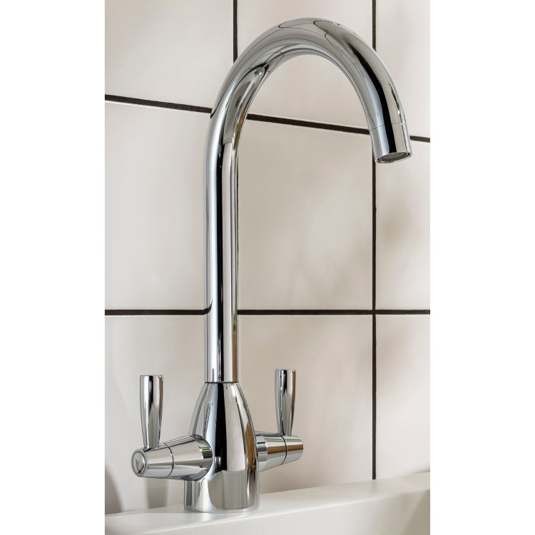 Abode Zermat Dual Lever Mixer Tap - Chrome