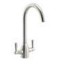 Abode Zermat Dual Lever Mixer Tap - Brushed Nickel