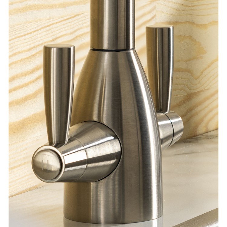 Abode Zermat Dual Lever Mixer Tap - Brushed Nickel