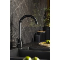 Abode Zermat Dual Lever Mixer Tap - Matt Black