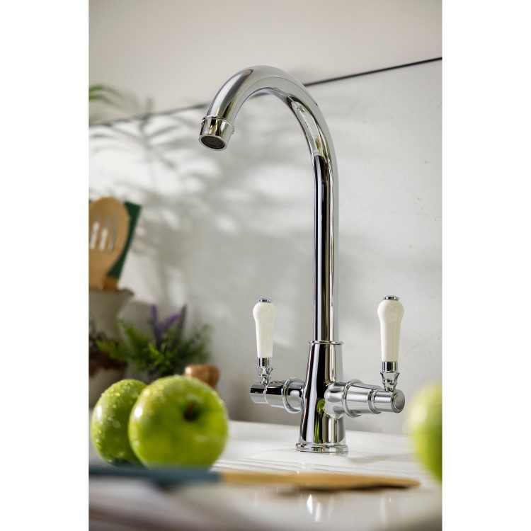 Abode Keswick Dual Lever Mixer Tap - Chrome