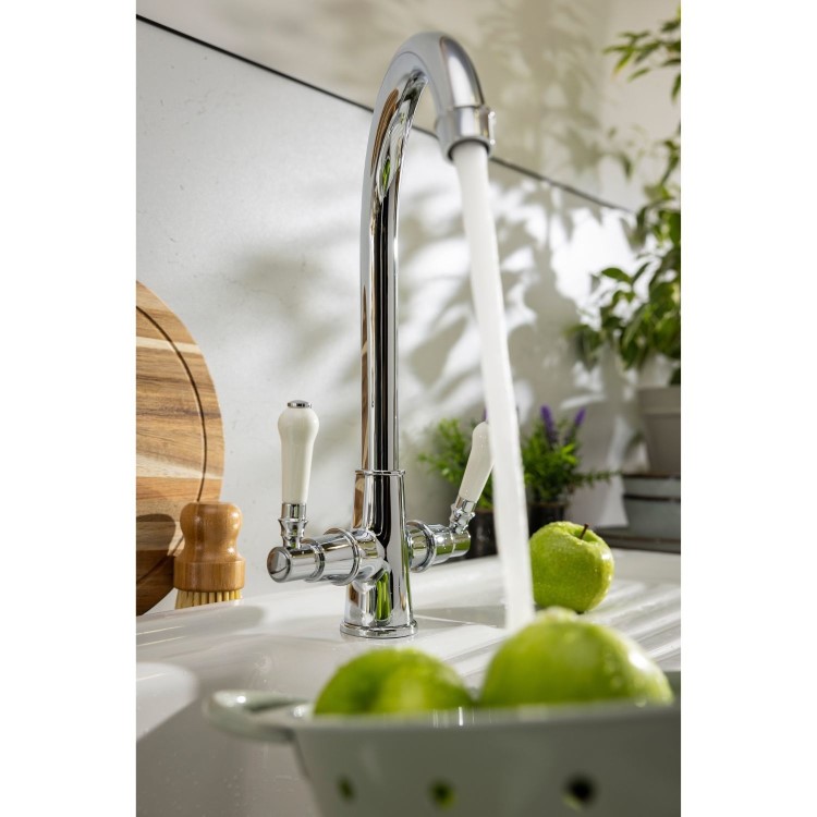 Abode Keswick Dual Lever Mixer Tap - Chrome