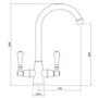 Abode Keswick Dual Lever Mixer Tap - Chrome