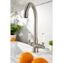 Abode Keswick Dual Lever Mixer Tap - Brushed Nickel