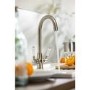 Abode Keswick Dual Lever Mixer Tap - Brushed Nickel