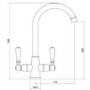 Abode Keswick Dual Lever Mixer Tap - Brushed Nickel