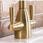 Abode Zermat Dual Lever Mixer Tap - Brushed Brass