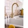 Abode Zermat Dual Lever Mixer Tap - Brushed Brass