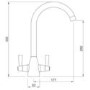 Abode Zermat Dual Lever Mixer Tap - Brushed Brass