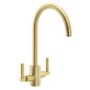 Abode Brolle Dual Lever Mixer Tap - Brushed Brass