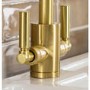 Abode Brolle Dual Lever Mixer Tap - Brushed Brass