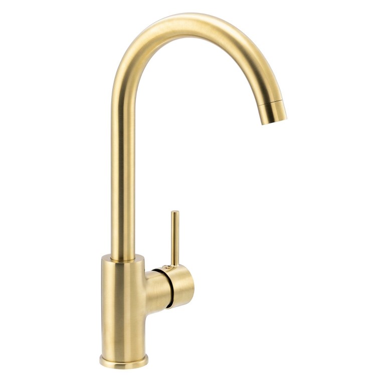 Abode Nico Single Lever Mixer Tap - Brushed Brass