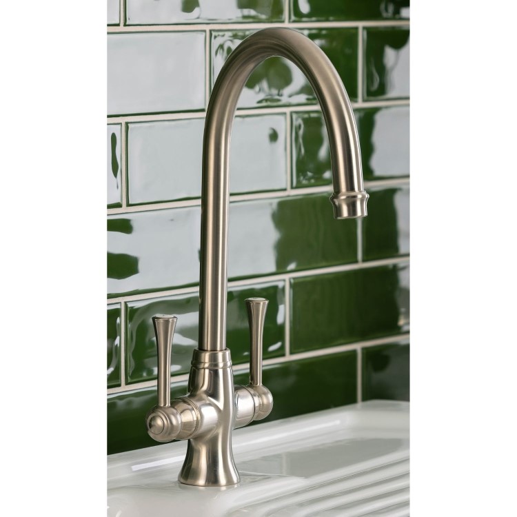 Abode Gatsby Dual Lever Mixer Tap - Brushed Nickel