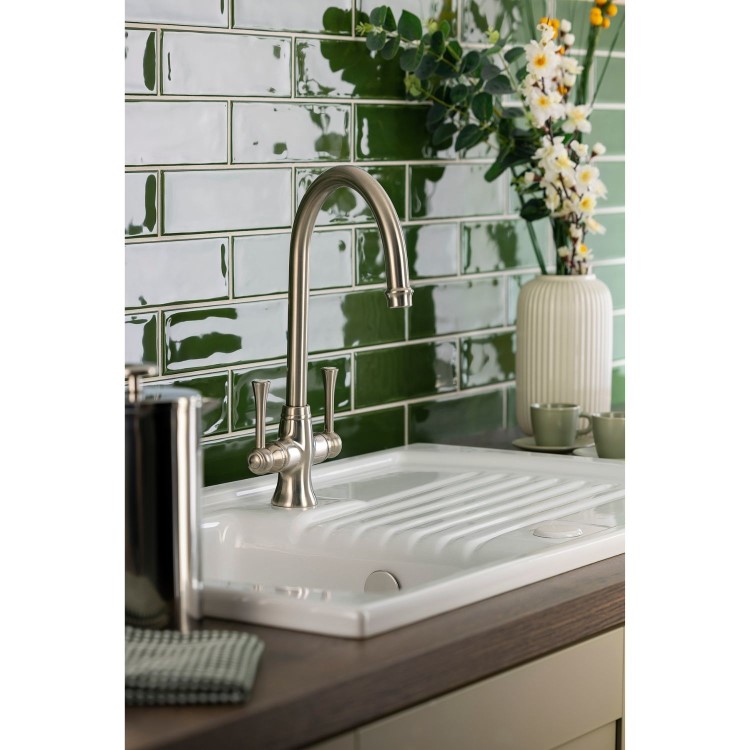 Abode Gatsby Dual Lever Mixer Tap - Brushed Nickel