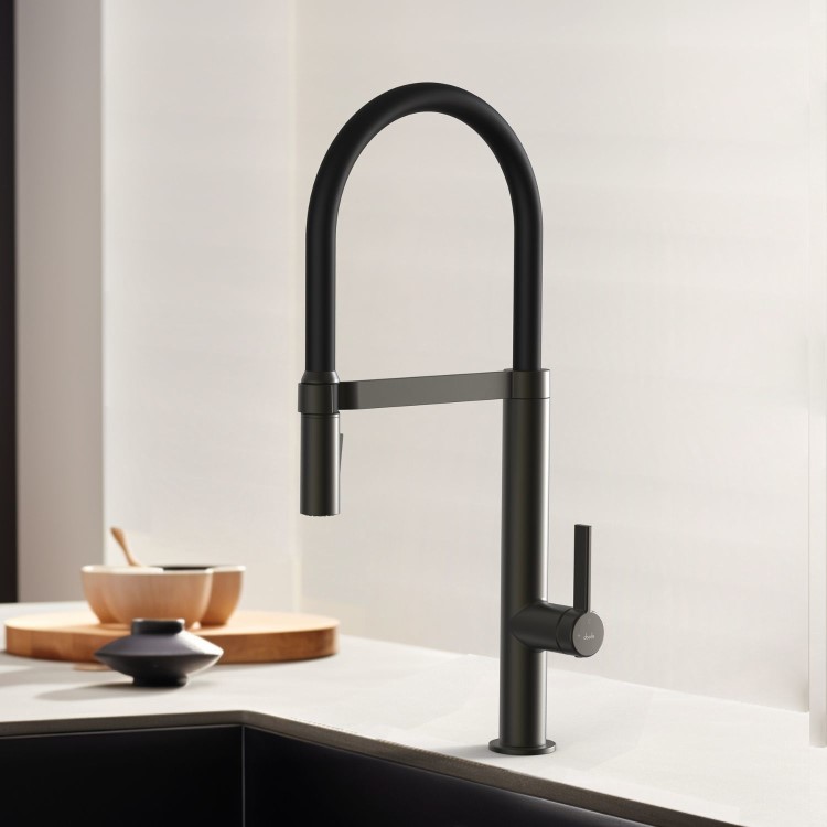 Abode Carbon Professional Spray Single Lever Mixer Tap - Gunmetal