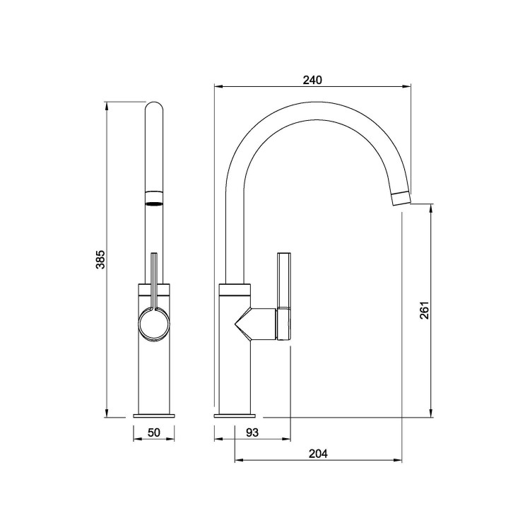 Abode Carbon Single Lever Mixer Tap - Gunmetal