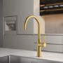 Abode Carbon Single Lever Mixer Tap - Brushed Brass