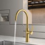 Abode Carbon Single Lever Mixer Tap - Brushed Brass