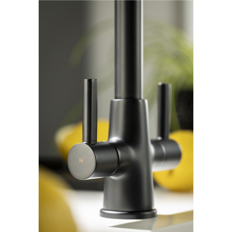 Abode Enstyle Dual Lever Mixer Tap - Matt Black