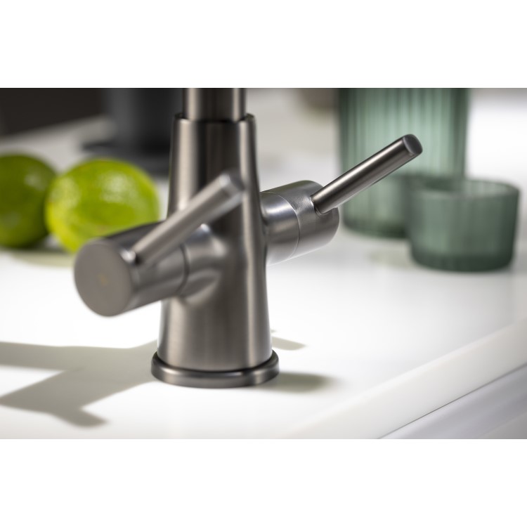 Abode Enstyle Dual Lever Mixer Tap - Gunmetal