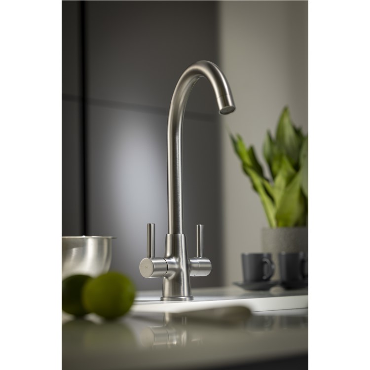 Abode Enstyle Dual Lever Mixer Tap - Gunmetal