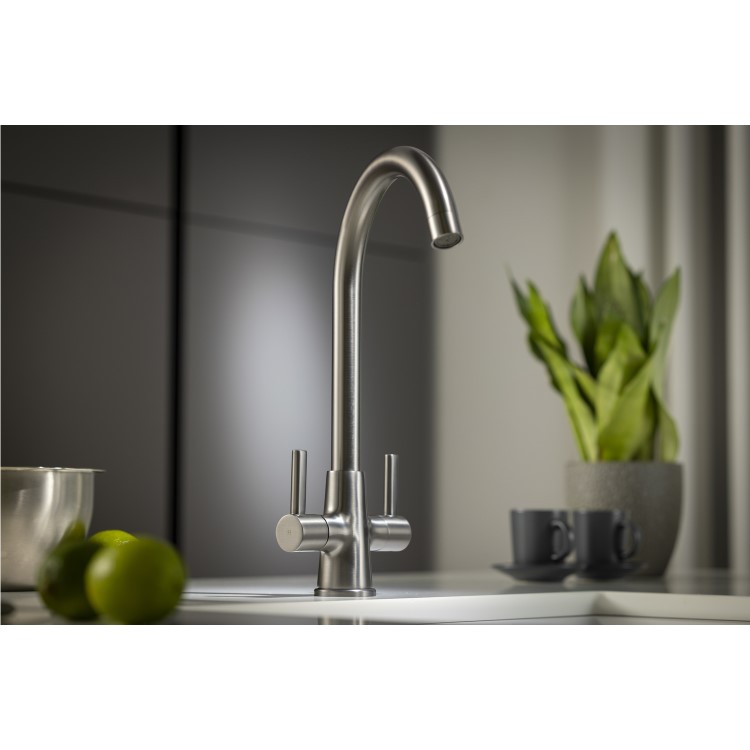 Abode Enstyle Dual Lever Mixer Tap - Gunmetal