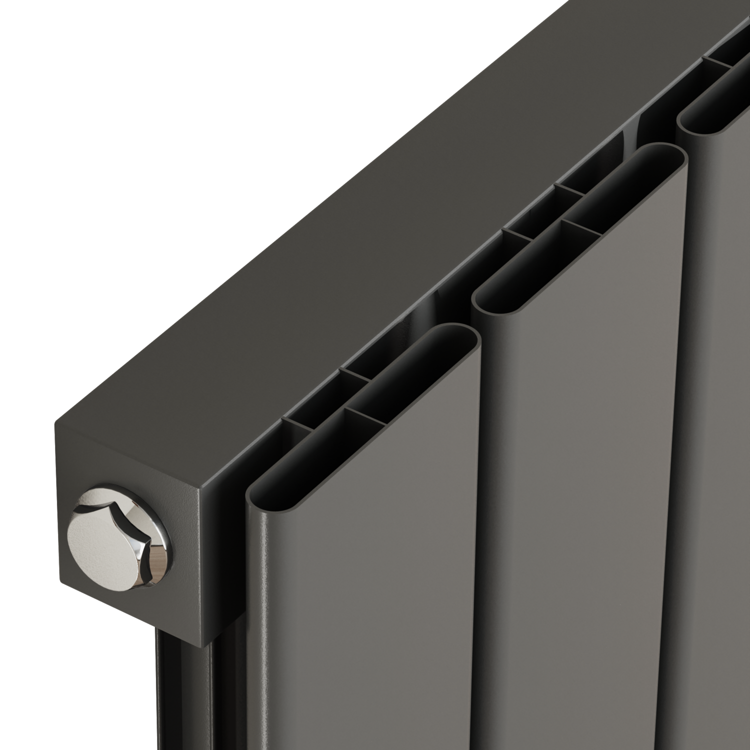 Eco Style Radiator Eco Eleganza Anthracite Vertical Flat Aluminium Middle Connection ...