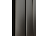 Eco Eleganza Midnight Black Vertical Flat Designer Aluminium Radiator 1600x375mm Single Panel 2546 BTU