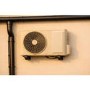 GRADE A3 - Premium Dirt-Resistant Grey Wall Mount Brackets for Split Air Conditioner Outdoor Units - Discreet UK-House Matching Design Supporting up to 140 kg