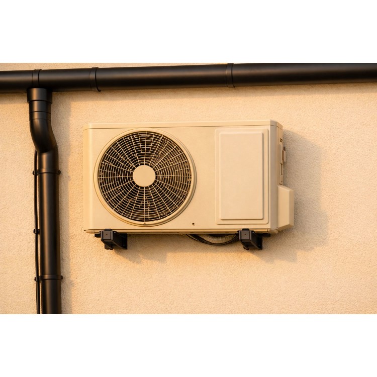 Premium Dirt-Resistant Grey Wall Mount Brackets for Split Air Conditioner Outdoor Units - Discreet UK-House Matching Design Supporting up to 140 kg