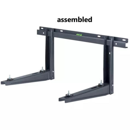 GRADE A3 - Premium Dirt-Resistant Grey Wall Mount Brackets for Split Air Conditioner Outdoor Units - Discreet UK-House Matching Design Supporting up to 140 kg