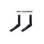 electriQ Air Conditioner Wall Mount Brackets in anthracite / grey - Up to 90kg - 9000-24000 BTU