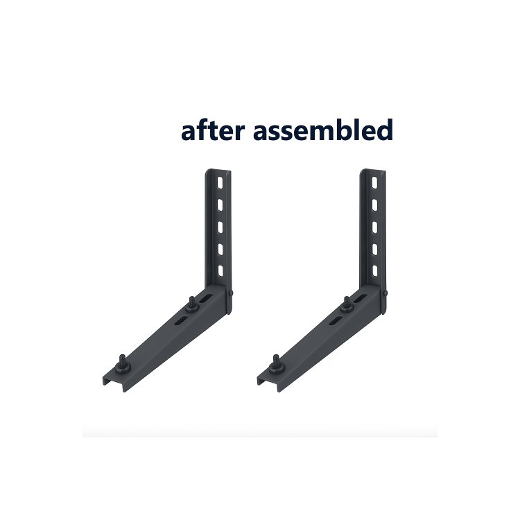 electriQ Air Conditioner Wall Mount Brackets in anthracite / grey - Up to 90kg - 9000-24000 BTU