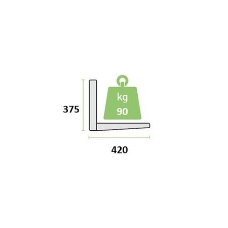 electriQ Air Conditioner Wall Mount Brackets in anthracite / grey - Up to 90kg - 9000-24000 BTU
