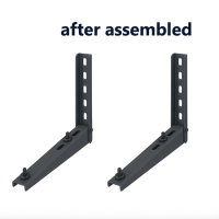 GRADE A2 - electriQ Air Conditioner Wall Mount Brackets in anthracite / grey - Up to 90kg - 9000-24000 BTU