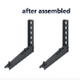 GRADE A2 - electriQ Air Conditioner Wall Mount Brackets in anthracite / grey - Up to 90kg - 9000-24000 BTU