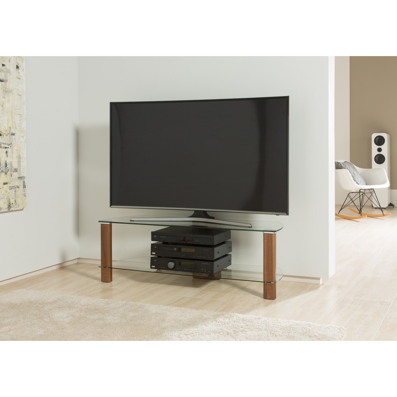 Alphason ADCE1200-WAL Century TV Stand for up to 55 TVs - Walnut