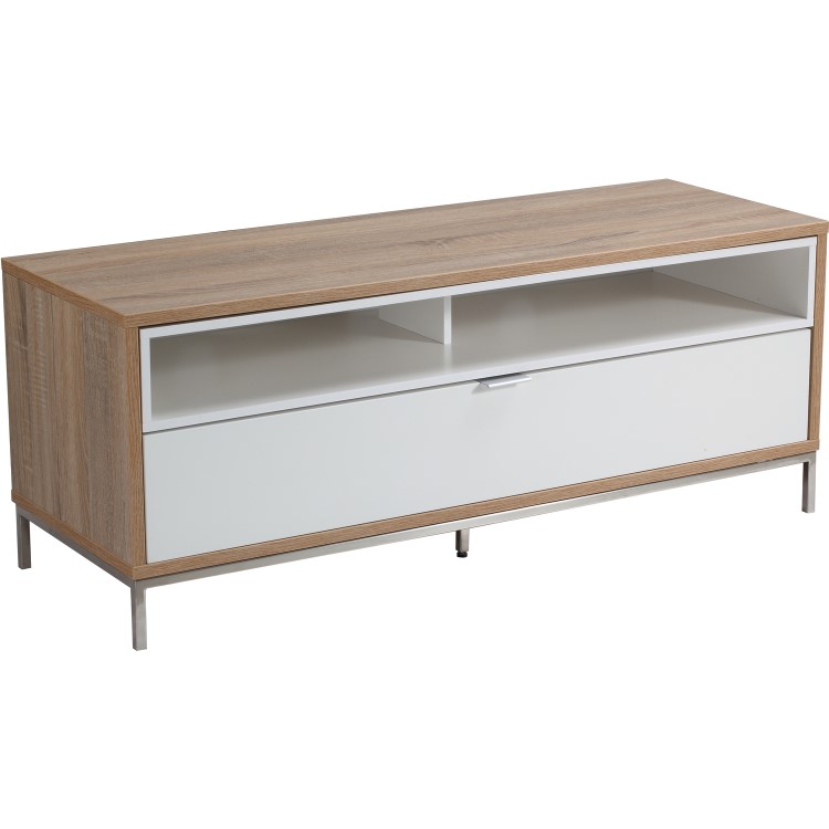 Alphason ADCH1135-WHT Chaplin TV Cabinet for up to 55" TVs - White/Light Oak