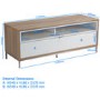 Alphason ADCH1135-WHT Chaplin TV Cabinet for up to 55" TVs - White/Light Oak